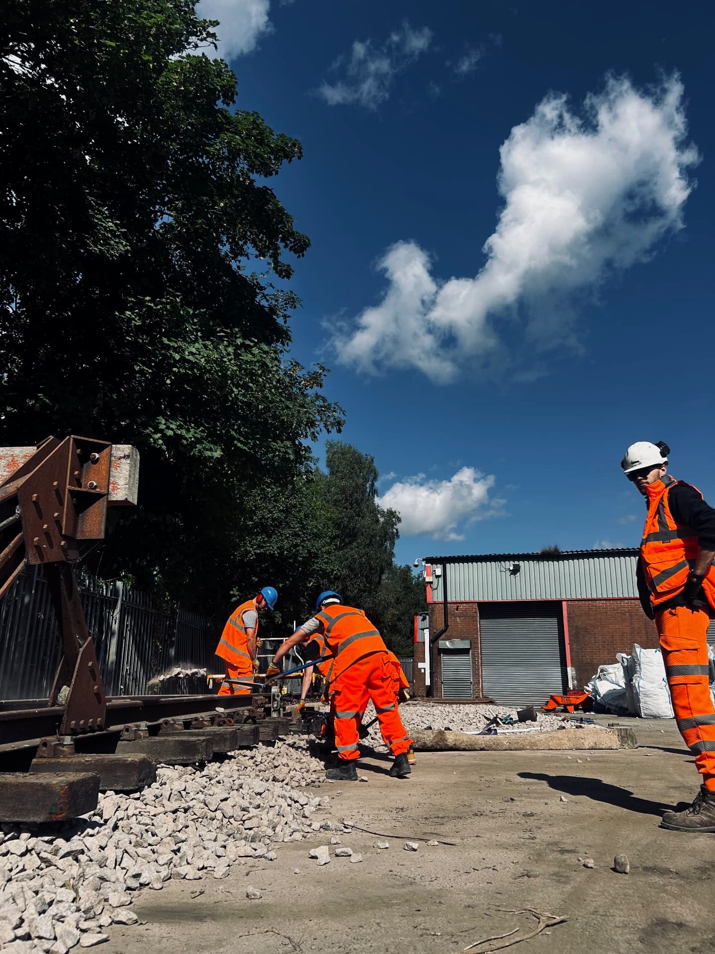 Rail training taking place at Protech Training Academy in Abercynon